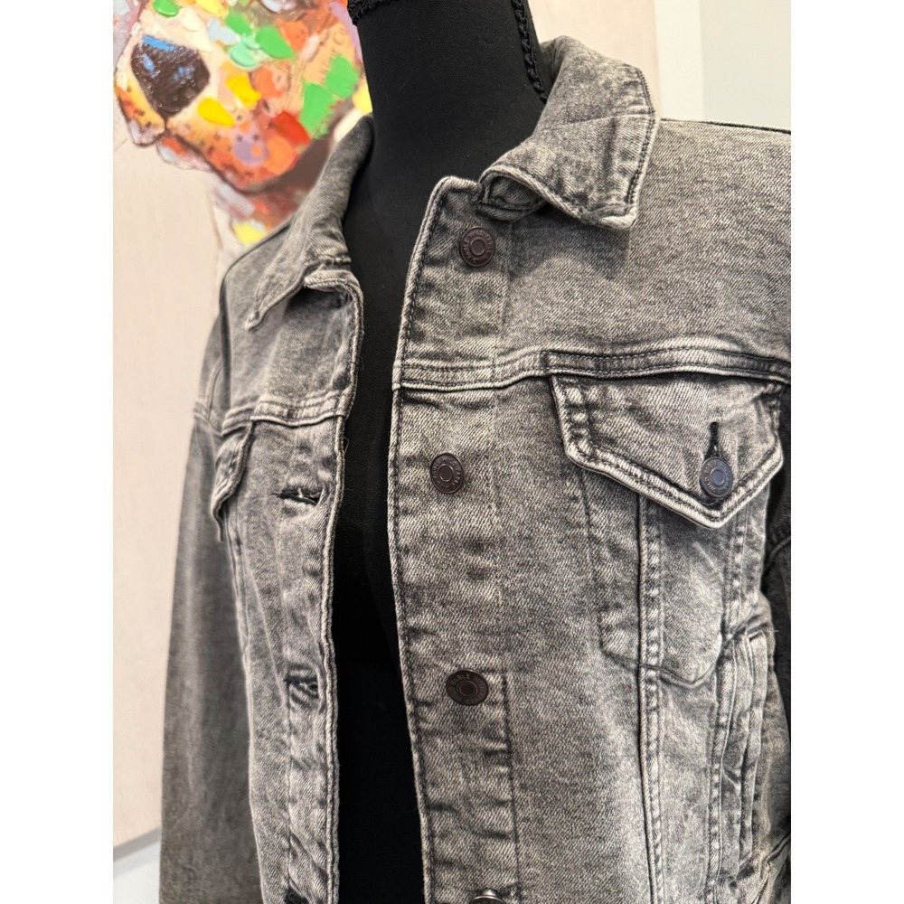 Wild Fable Gray Acid Wash Denim Jacket Size S - Picture 2 of 6
